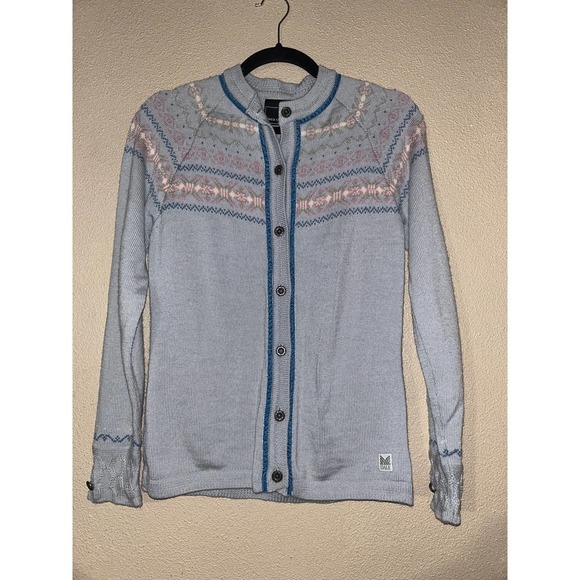 Dale of Norway Sweaters - Dale of Norway  Blue White  Argile  Front  Button